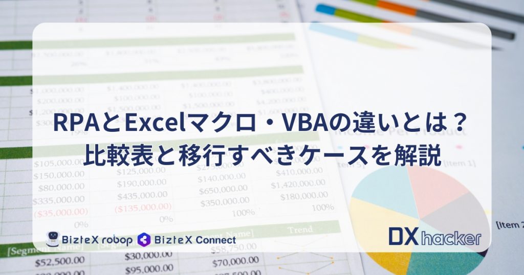 ExcelマクロとRPAの違い記事アイキャッチ画像