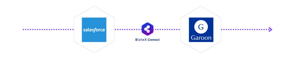 SalesforceとGaroonをBizteX ConnectでAPI連携した画像