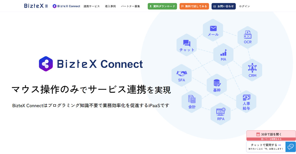 BizteX Connect紹介画像