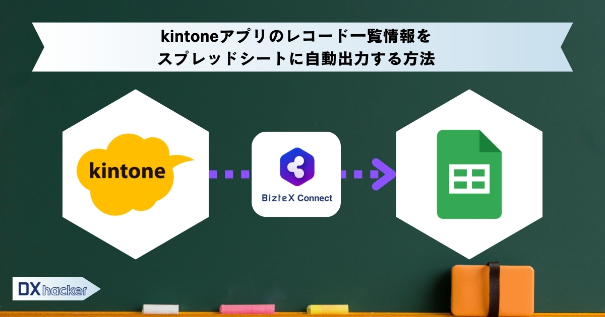 kintone×Googleスプレッドシート連携フロー解説記事アイキャッチ