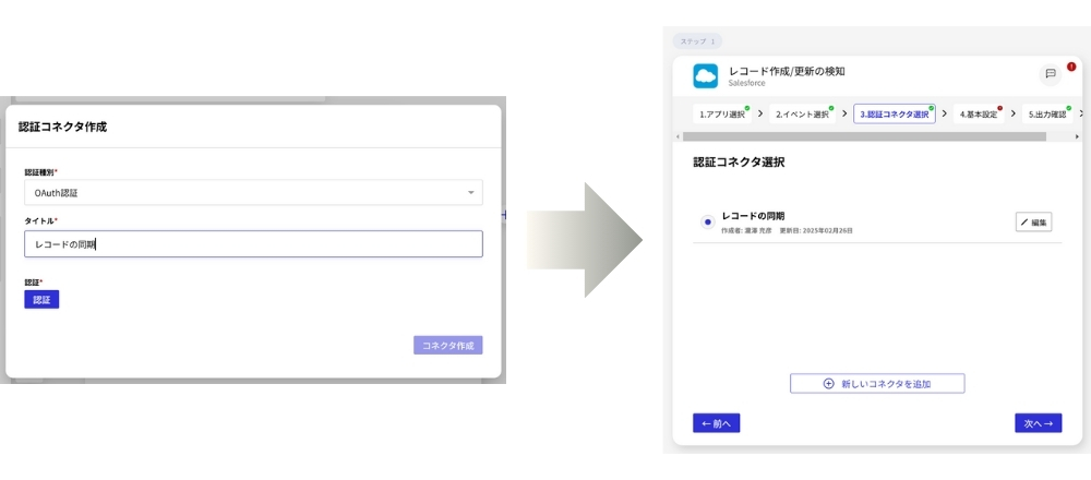 Salesforceの認証コネクタ設定