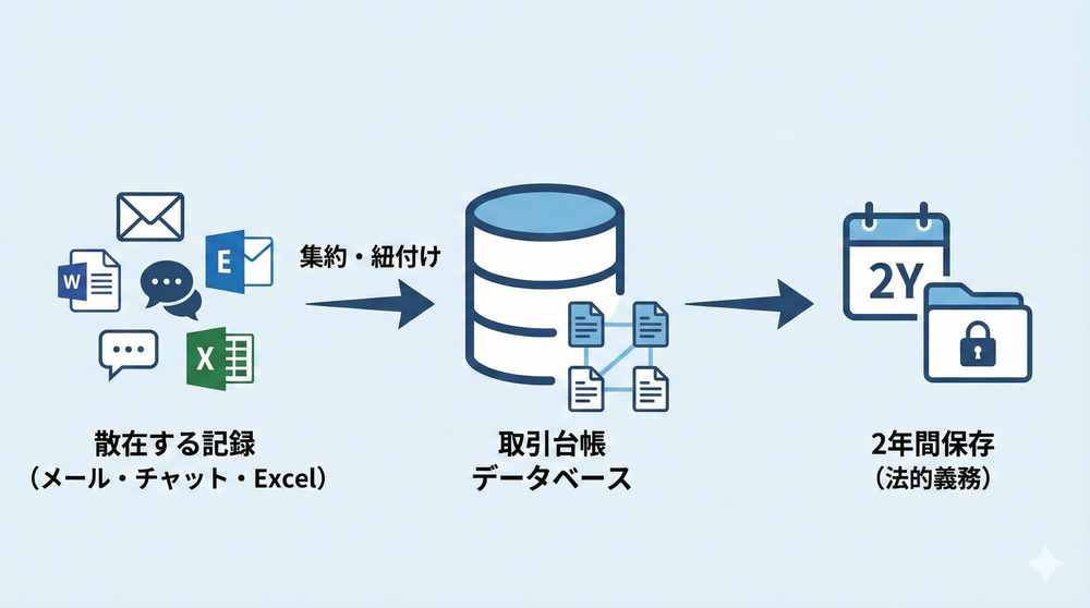 取引記録の作成・保存画像