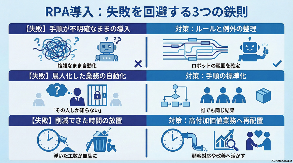 RPA導入が失敗する理由と対策画像