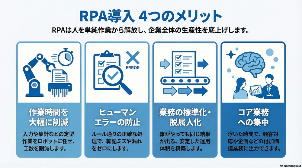 RPA導入のメリット画像